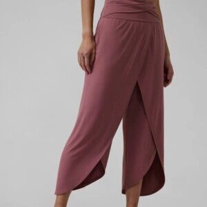 Athleta Release Yoga Open Wide Leg Pants Rose Mauve - M